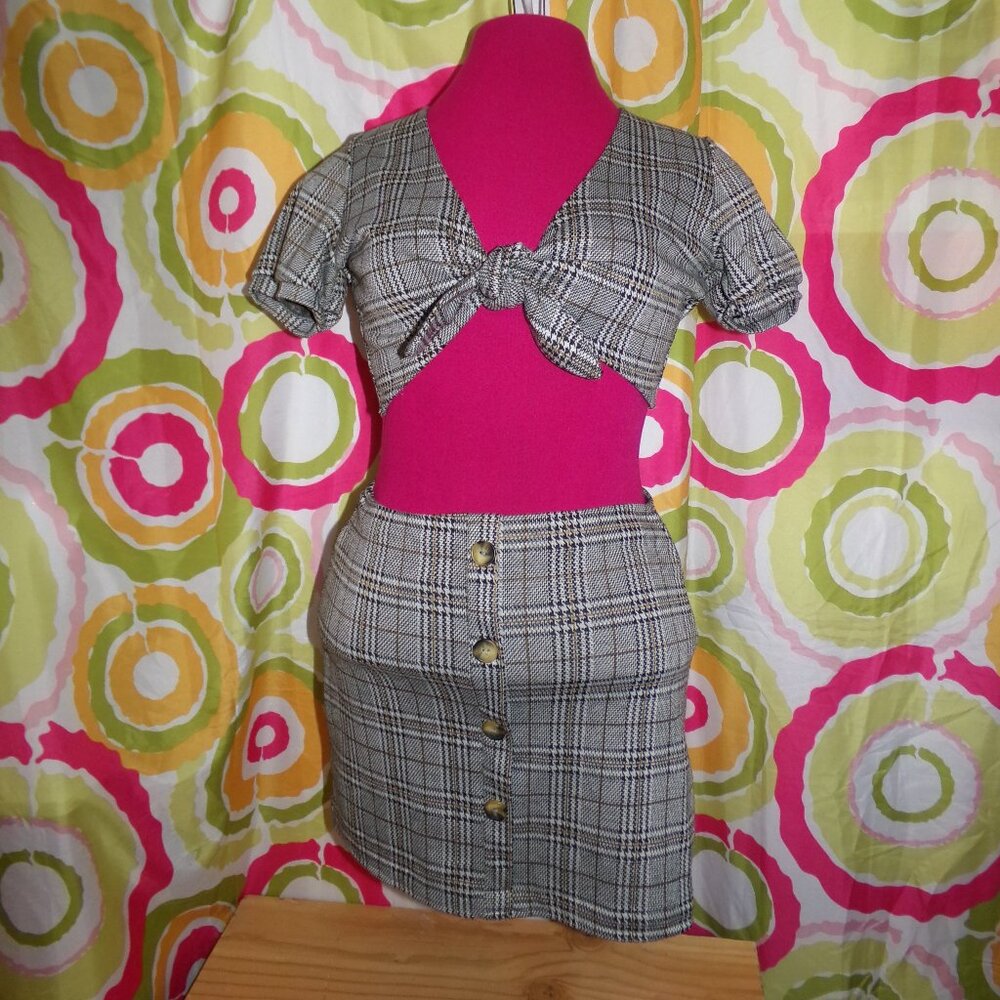 Emory Park 2pc. Crop Top & Skirt Set Sz S/M